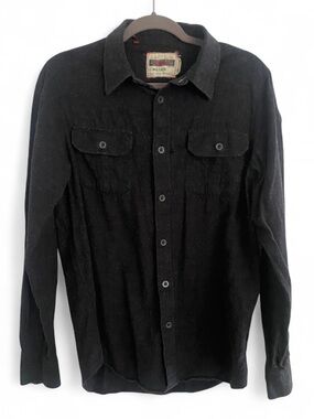 ALTAMONT BLACK GRAY DISTRESSED LONG SLEEVE BUTTON DOWN SHIRT SIZE MEDIUM